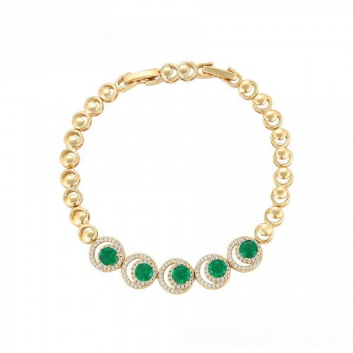 Emerald Sterling Silver Bracelet