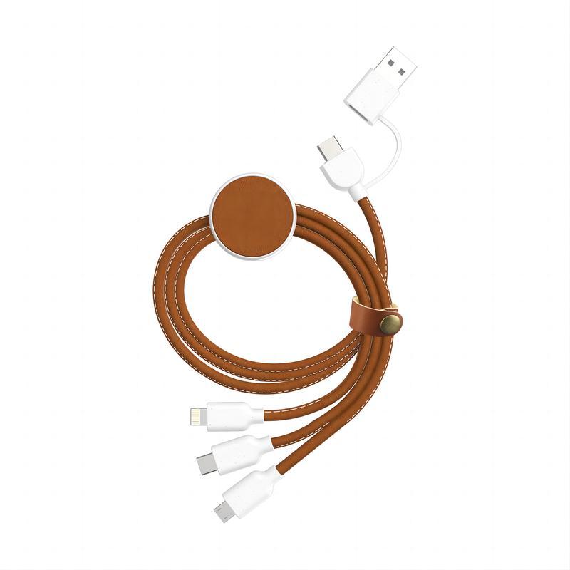 Recycled 6-in-1 Charging Cable - White