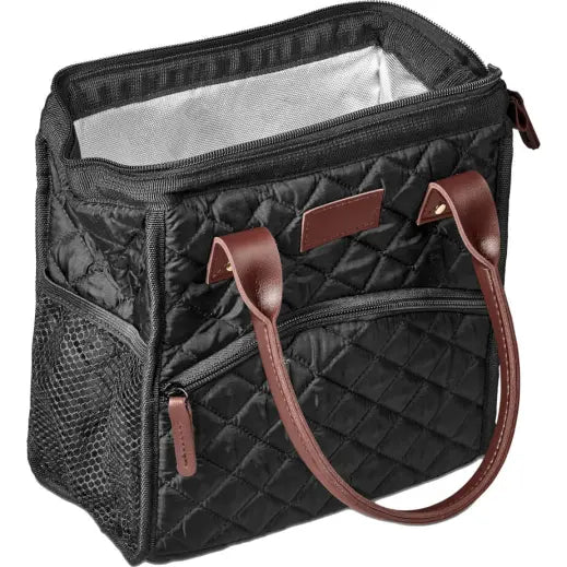 Personalised Kate Quilted 12-Can Lunch Cooler - Black