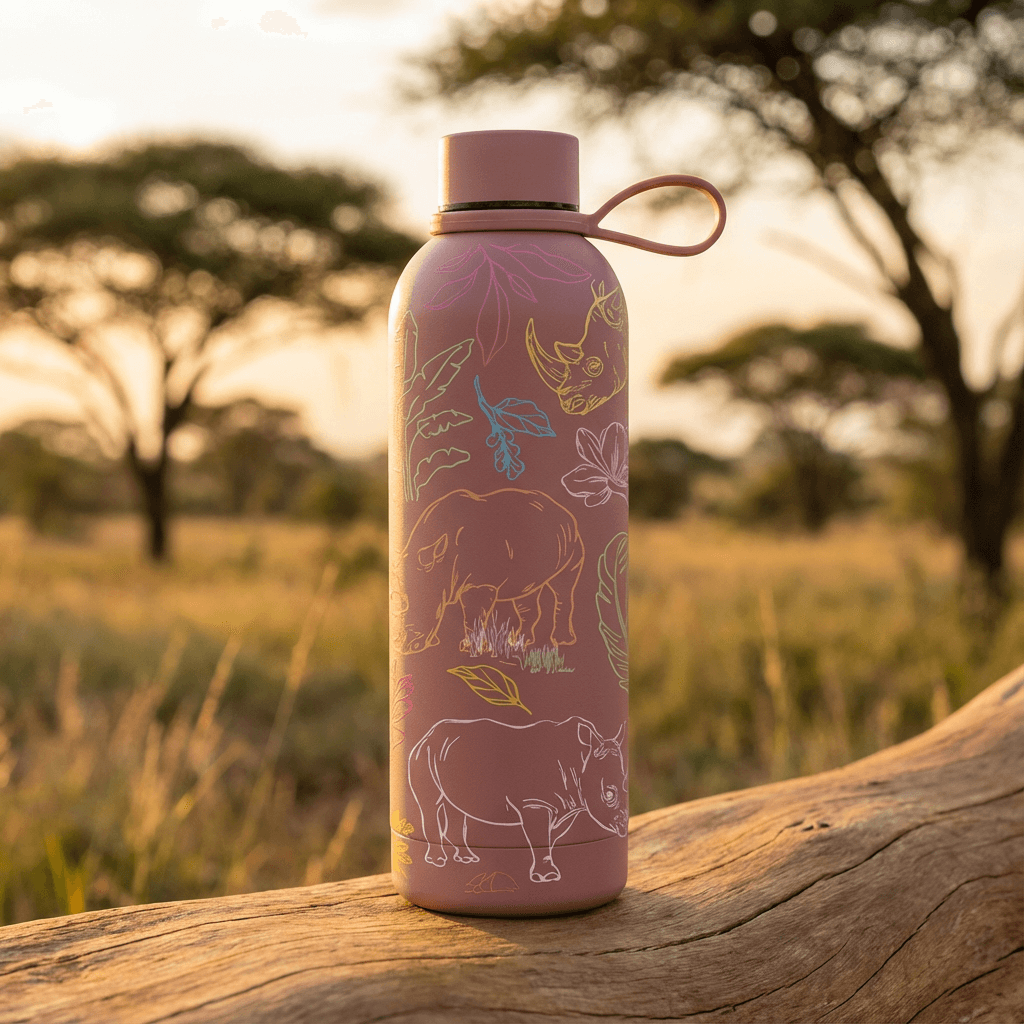 The Art Carte Insulated Bottle - 500ml Terra Rose Edition