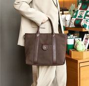 Vintage Canvas Travel Tote Bag /  Removable Strap & Durable Handles – 26 × 13 × 29 cm