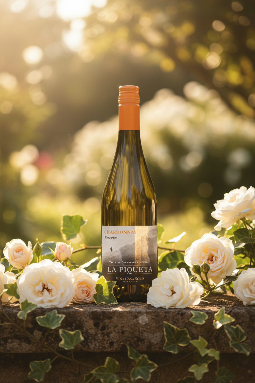 Wine bottle labeled 'La Piqueta' on a white background