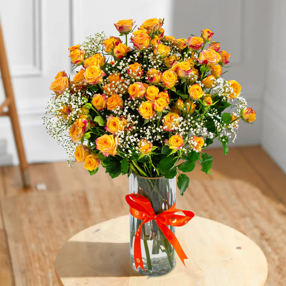 Land of Fire Spray Roses Bouquet – Purpink Gifts Ltd
