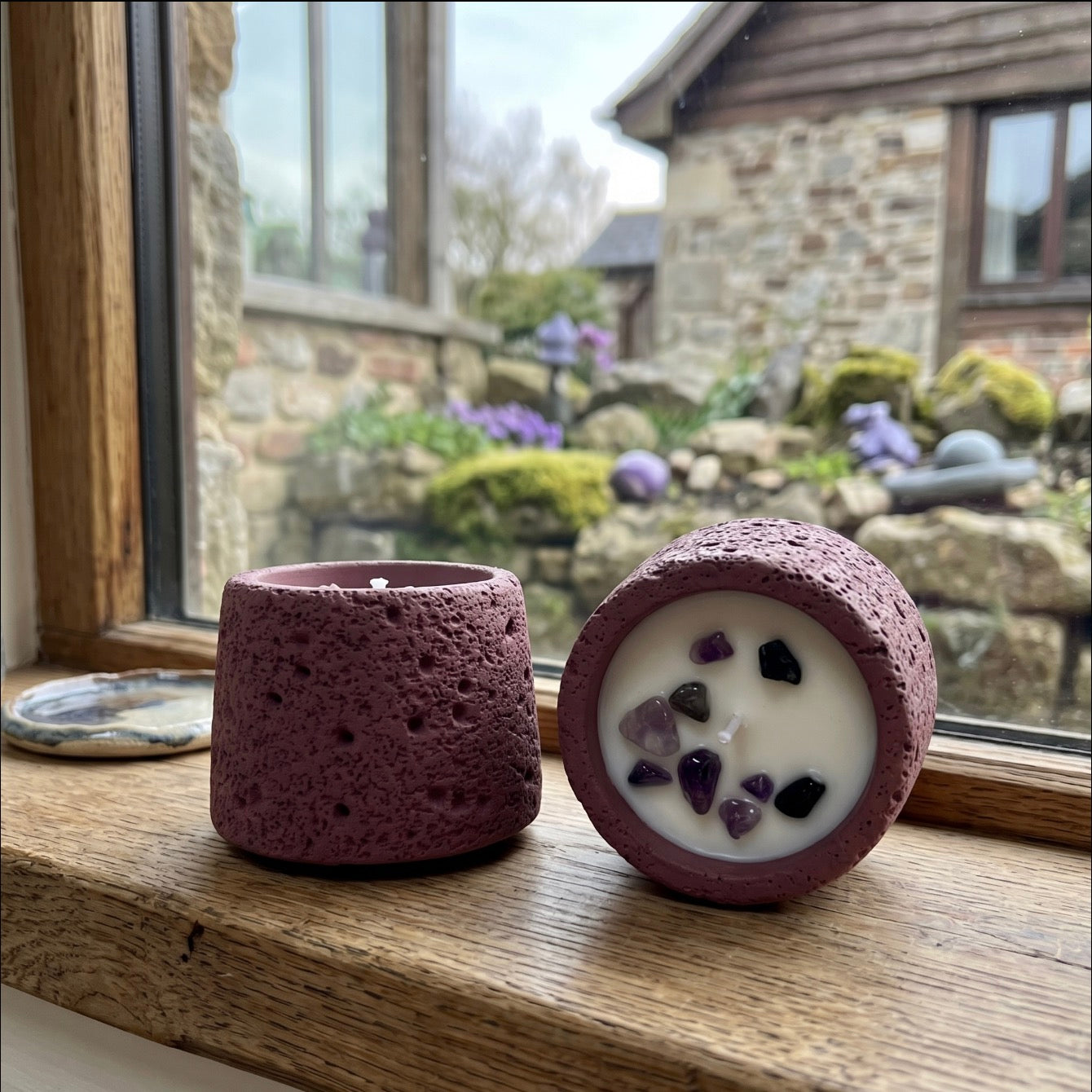 Stone Finish Scented Candle Jar – 210g Small Luxury Candle
