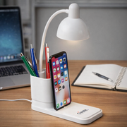 Lexicon ABS & PP Plastic LED Desk Lamp Organizer – 32 cm Desk Lamp, Pen Caddy & Phone Stand