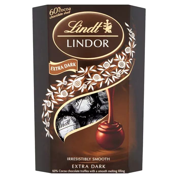Lindt Lindor Cornet 60% Extra Dark Chocolate, 200g