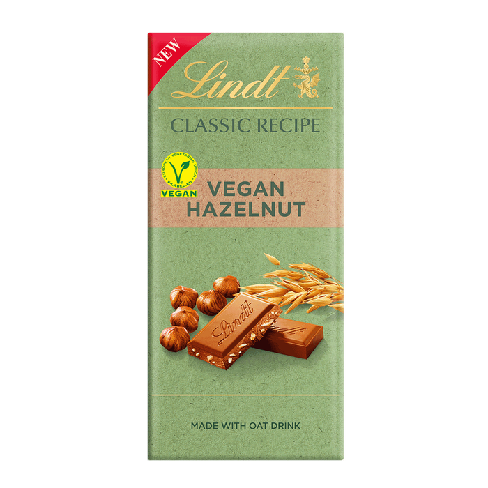 Lindt CLASSIC Vegan Hazelnut Milk Chocolate Bar 100g