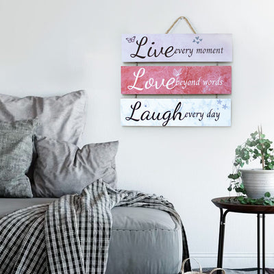 Live, Laugh, Love Wall Hanging Plaque
