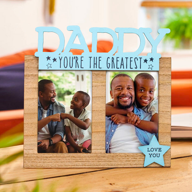 Love Life Double Photo Frame - Daddy