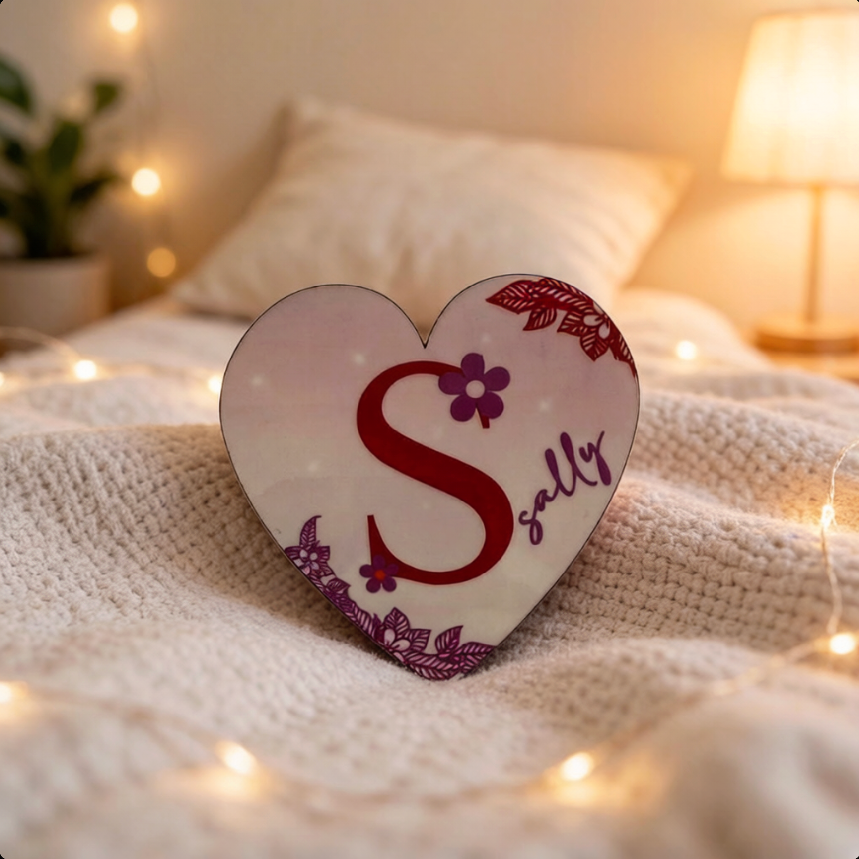 Personalised Love Heart Sticky Note Pad – 2 Piece Name Memo Pads