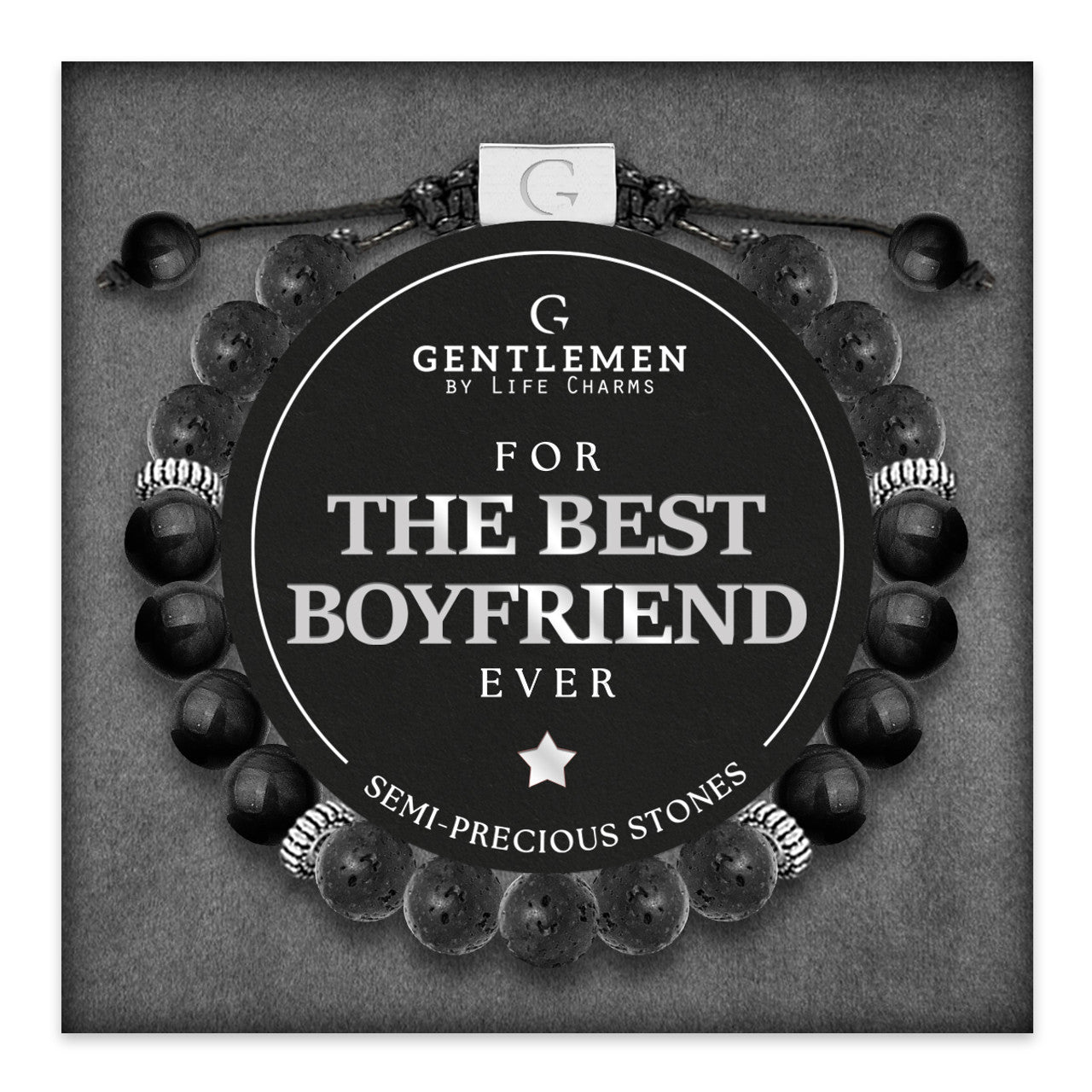 Boyfriend Semi-Precious Adjustable Bracelet