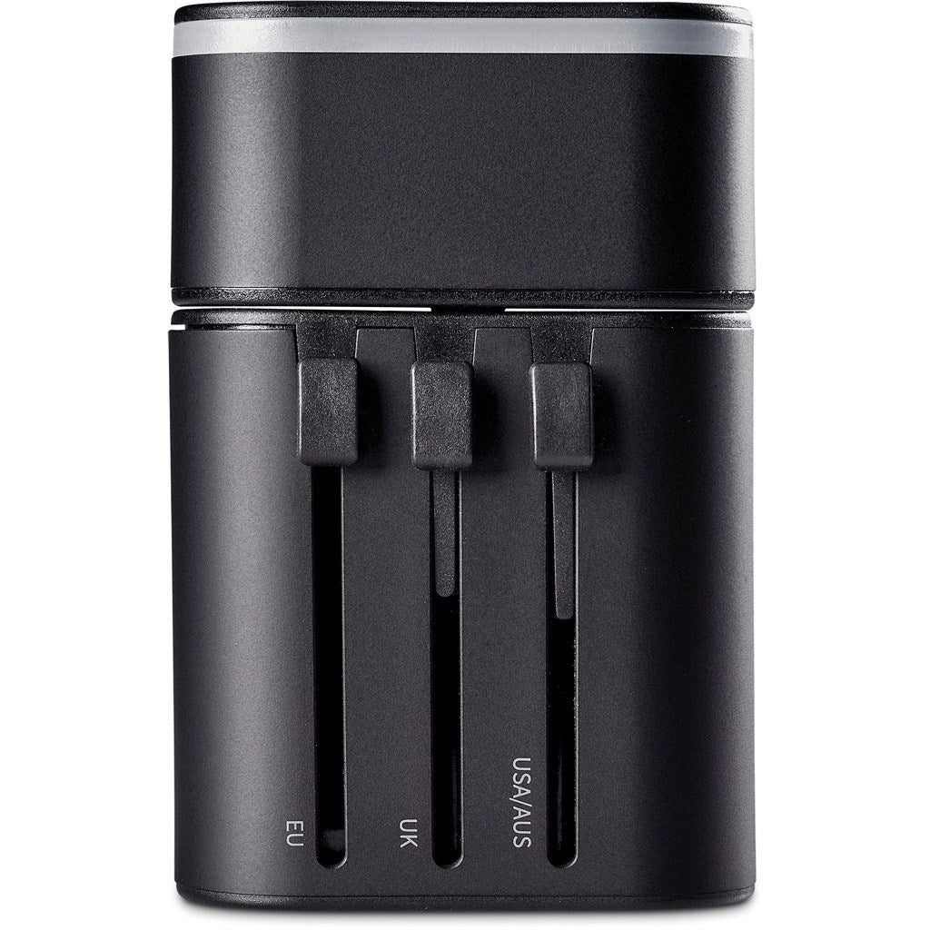 Swiss Cougar Frankfurt World Travel Adaptor -Black