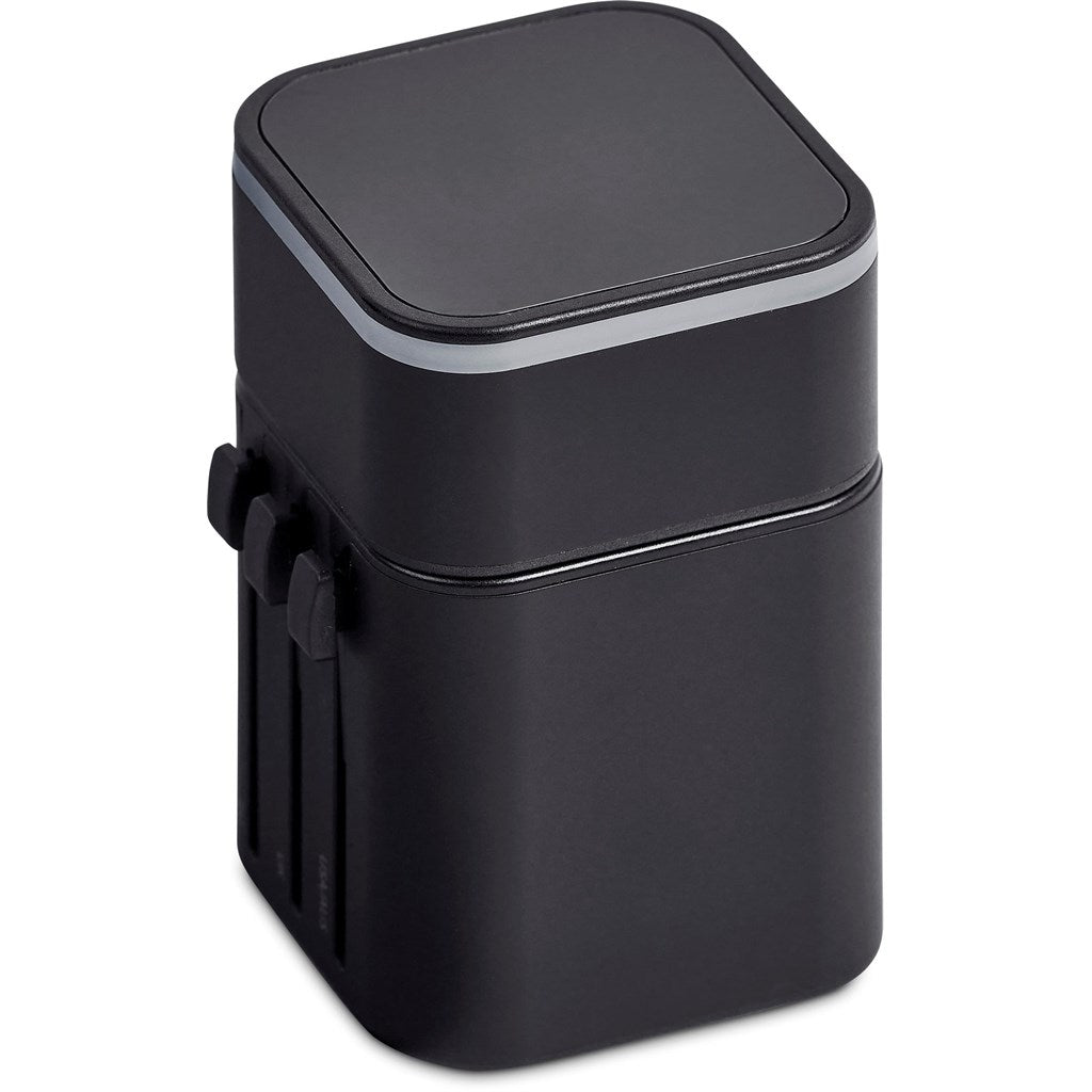 Swiss Cougar Frankfurt World Travel Adaptor -Black