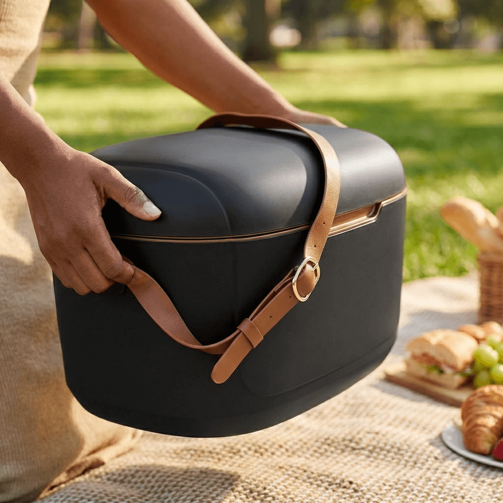 Serendipio Marina Insulated Cooler Bag – 12L | 13 × 8.3 × 9.1 in | Durable Insulated Lunch & Picnic Bag | Black