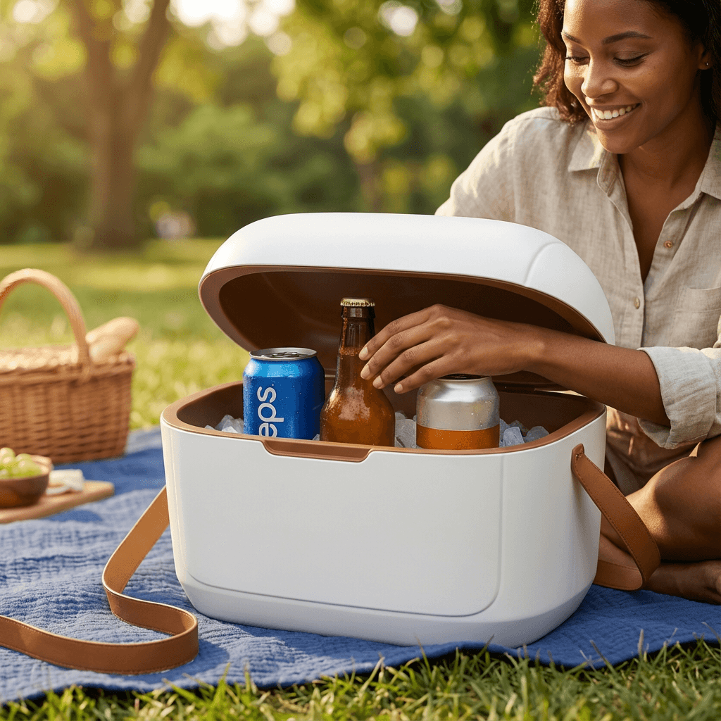 Serendipio Marina Insulated Cooler Bag – 12L | 13 × 8.3 × 9.1 in | Durable Insulated Lunch & Picnic Bag | Black