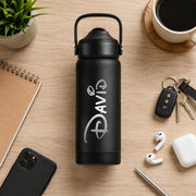 Matte Black Insulated Water Bottle – 700ml
