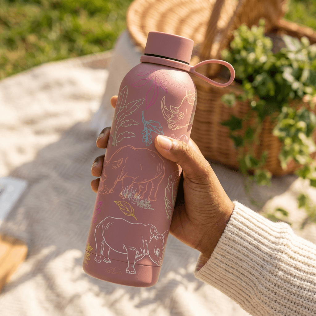 The Art Carte Insulated Bottle - 500ml Terra Rose Edition