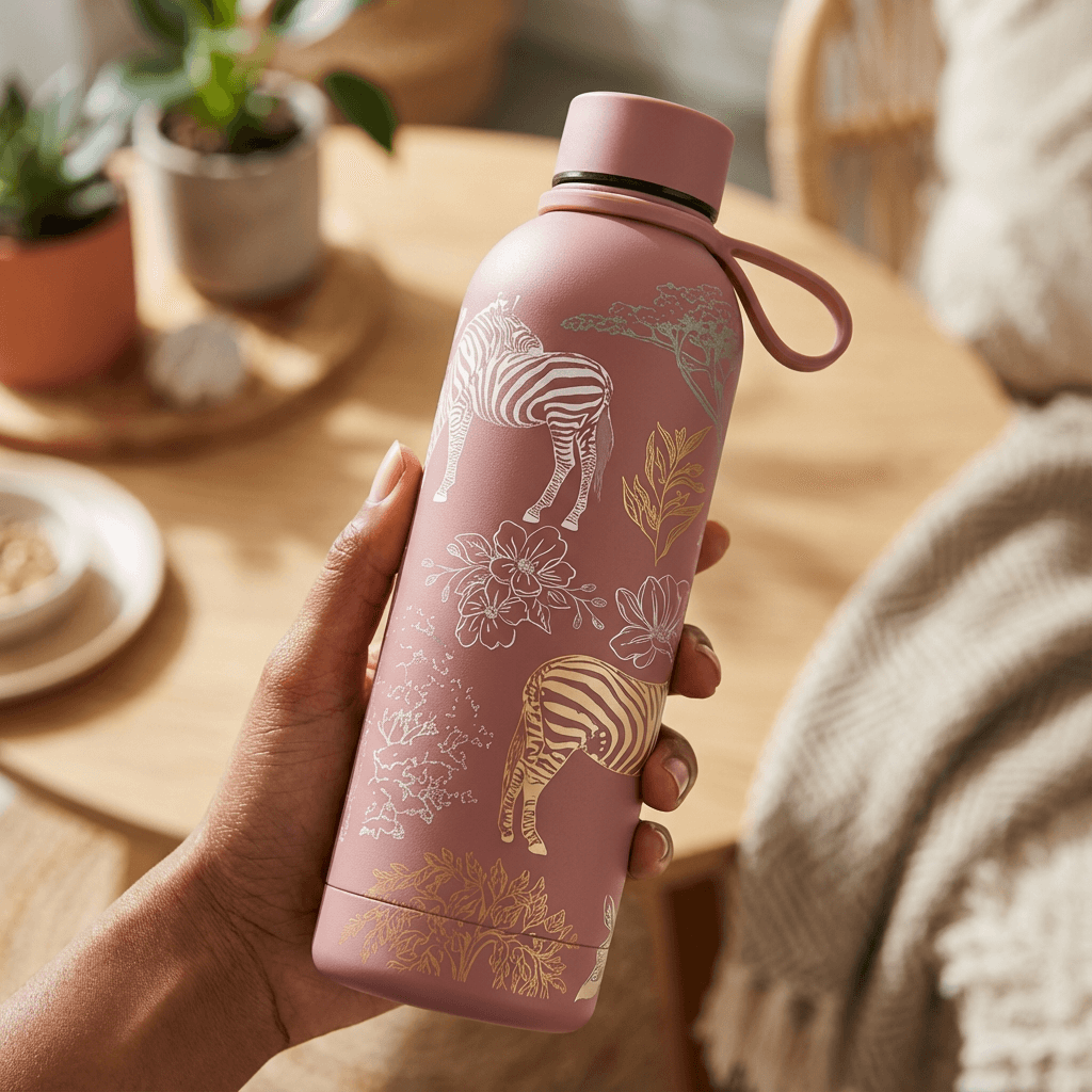 The Art Carte Insulated Bottle - 500ml Terra Rose Edition