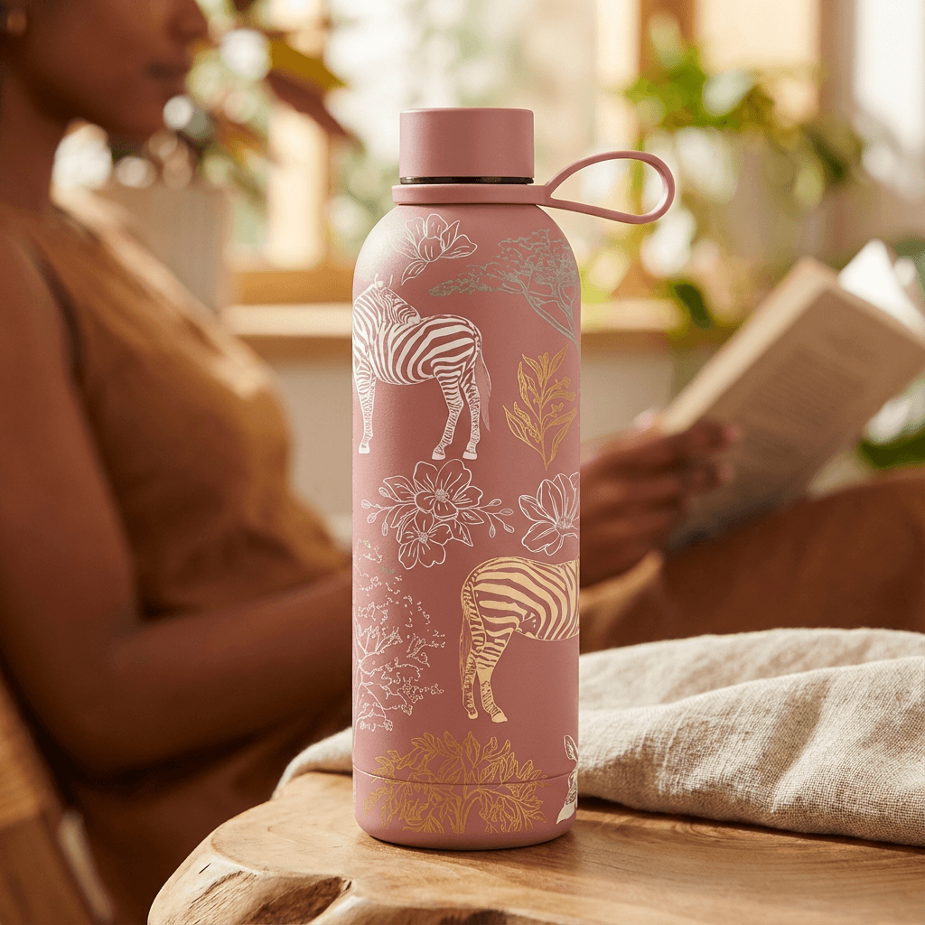 The Art Carte Insulated Bottle - 500ml Terra Rose Edition