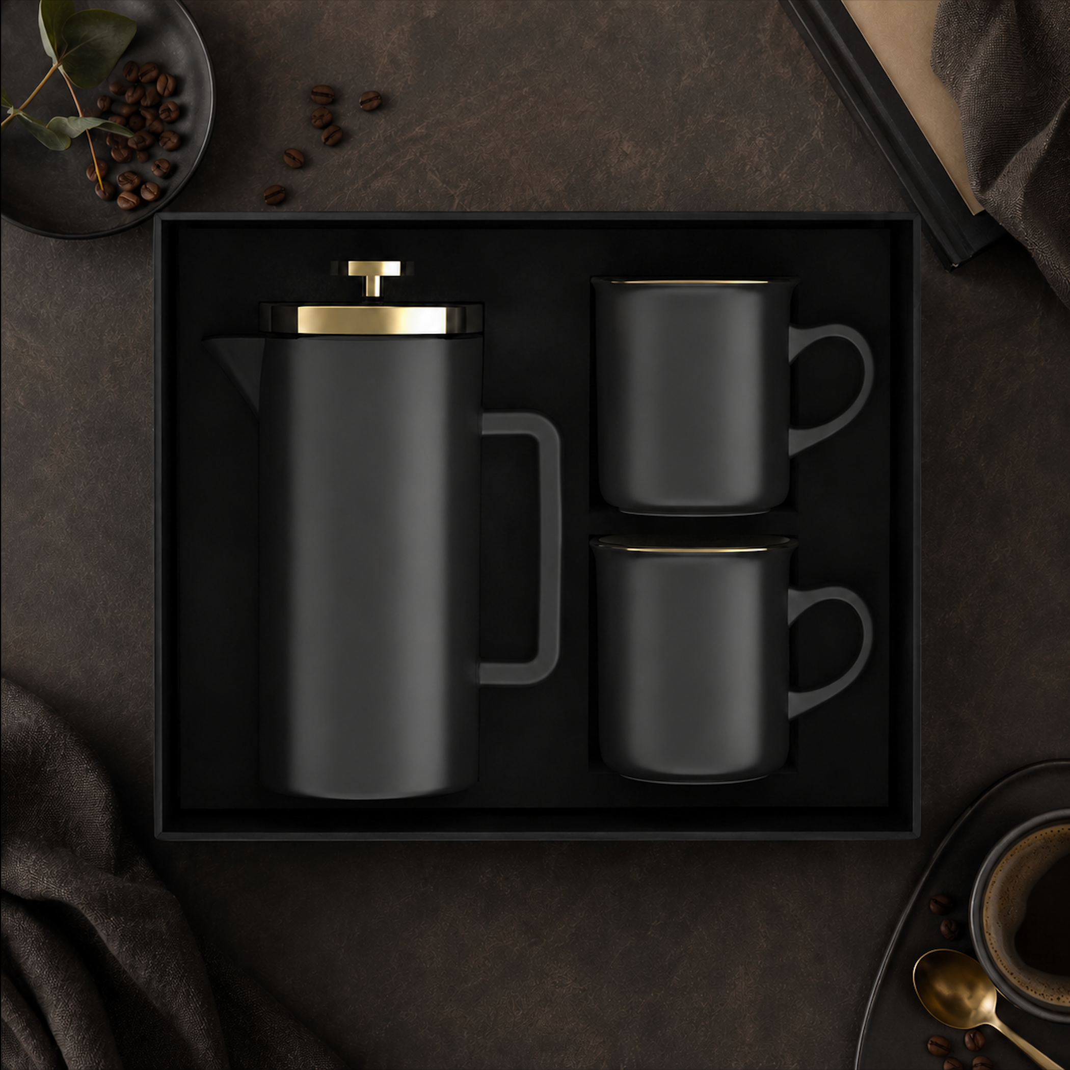 Andy Cartwright Afrique Dusk Coffee Press & Mug Set – Luxury French Press Gift Set