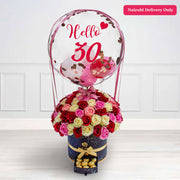 Mixed Roses & Kisses Hot Air Balloon