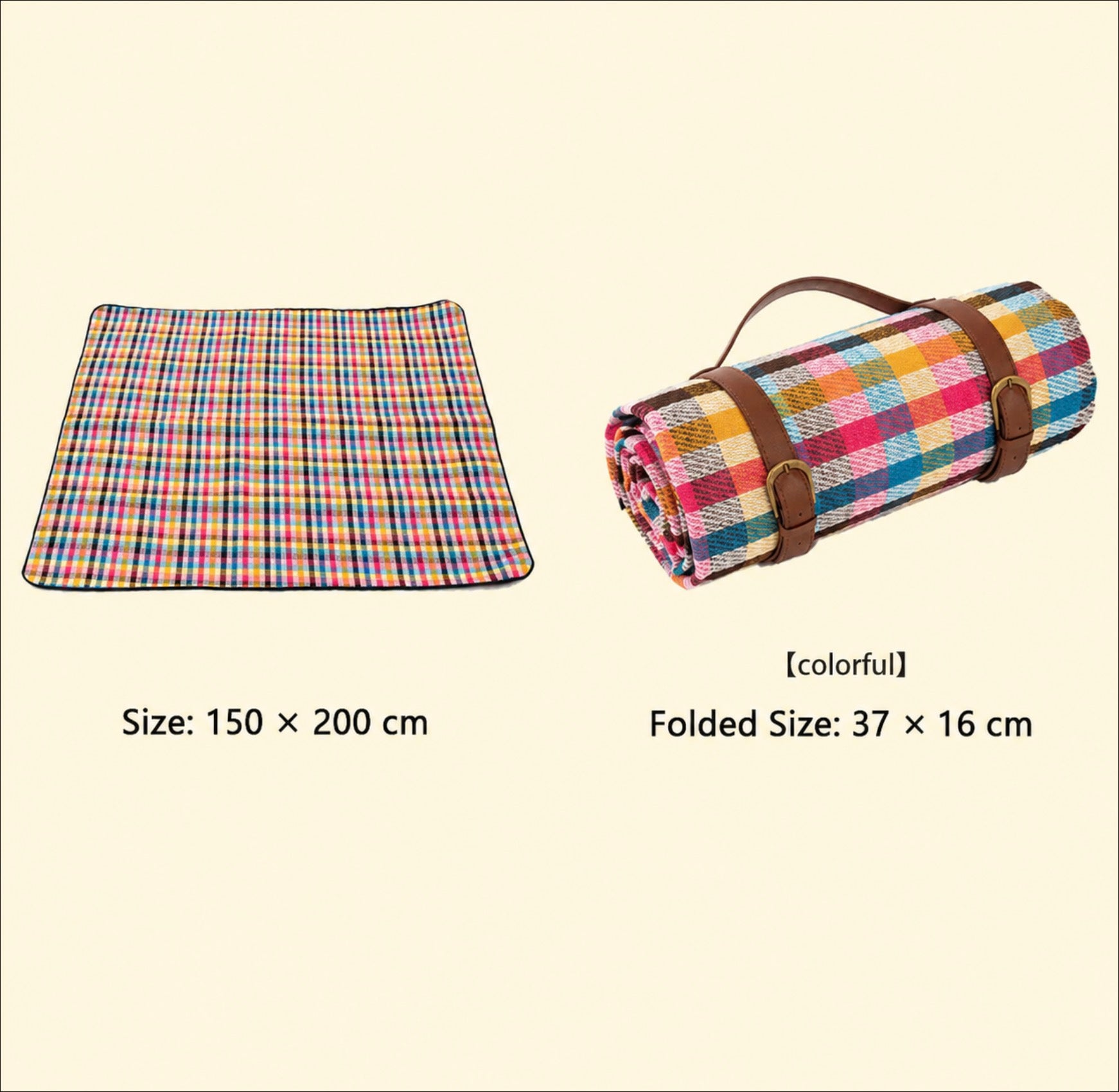 Foldable Waterproof Picnic Blanket Mat – 150 × 200cm