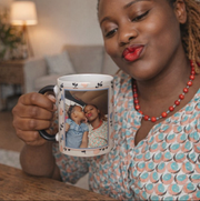 Personalised Best Mom Ever Photo Mug – 11 oz Love Heart Matte Magic Mug