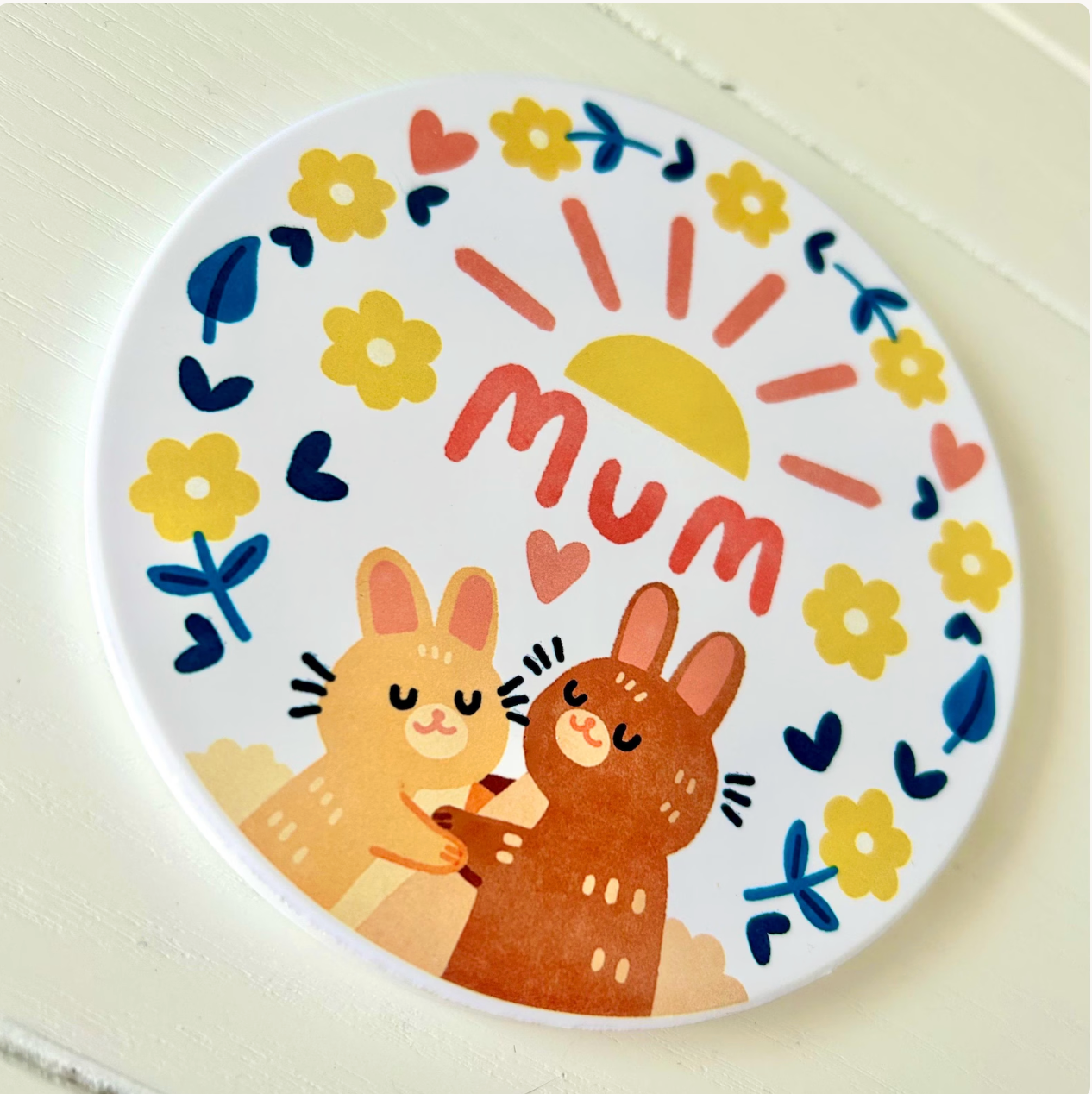 Custom Mum Coaster Set – 6 Piece Cute Ceramic Mother’s Day Gift