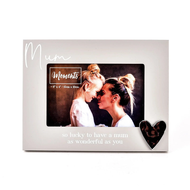 Moments Wooden Photo Frame with Heart - 6" x 4"