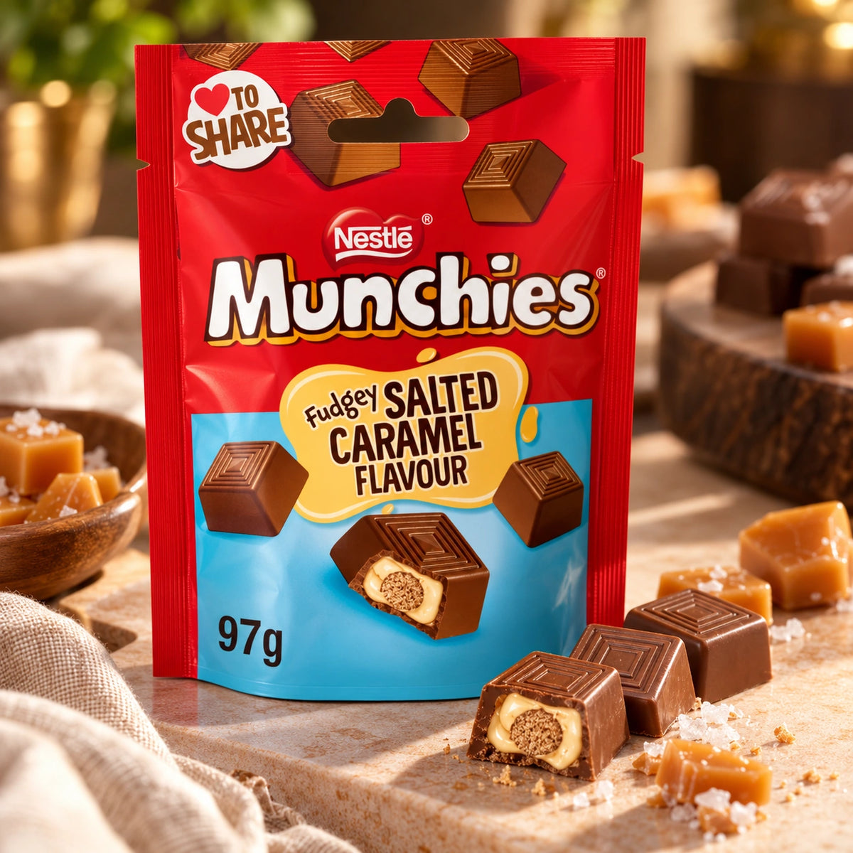 Munchies Fudgey Salted Caramel Flavour 97g
