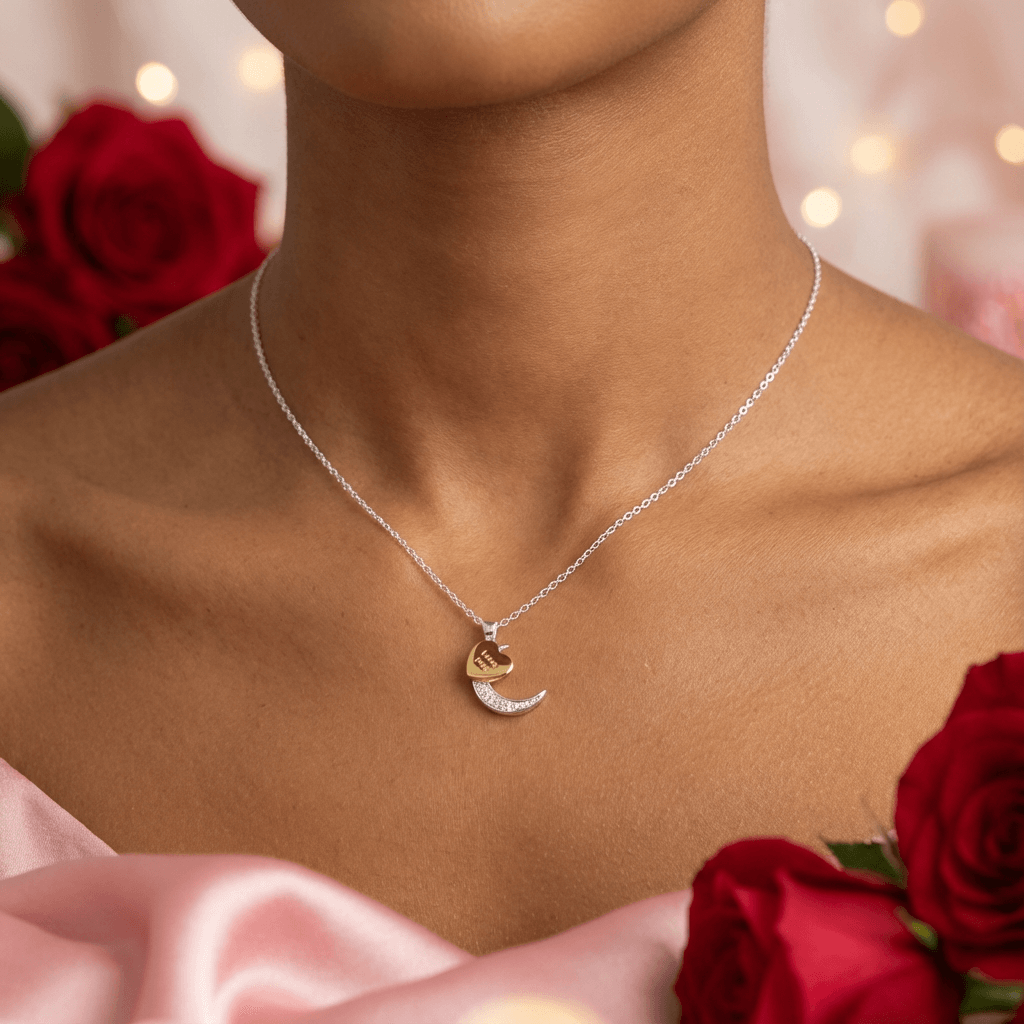 To the Moon & Back – Silver Plated Necklace