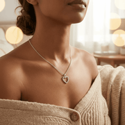Forever Yours Heart Necklace – Silver Plated