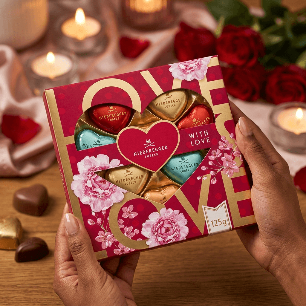 Niederegger “With Love” Marzipan Hearts Gift Box (125g)