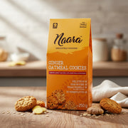 Naara Ginger Oatmeal Cookies – 250 g / 35 g Vegan Fibre-Rich Snack