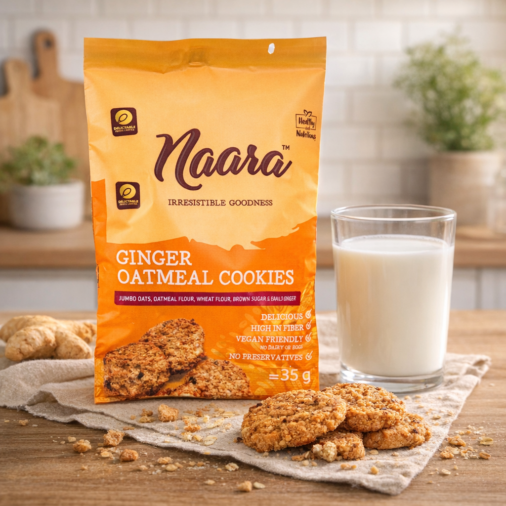 Naara Ginger Oatmeal Cookies 35g