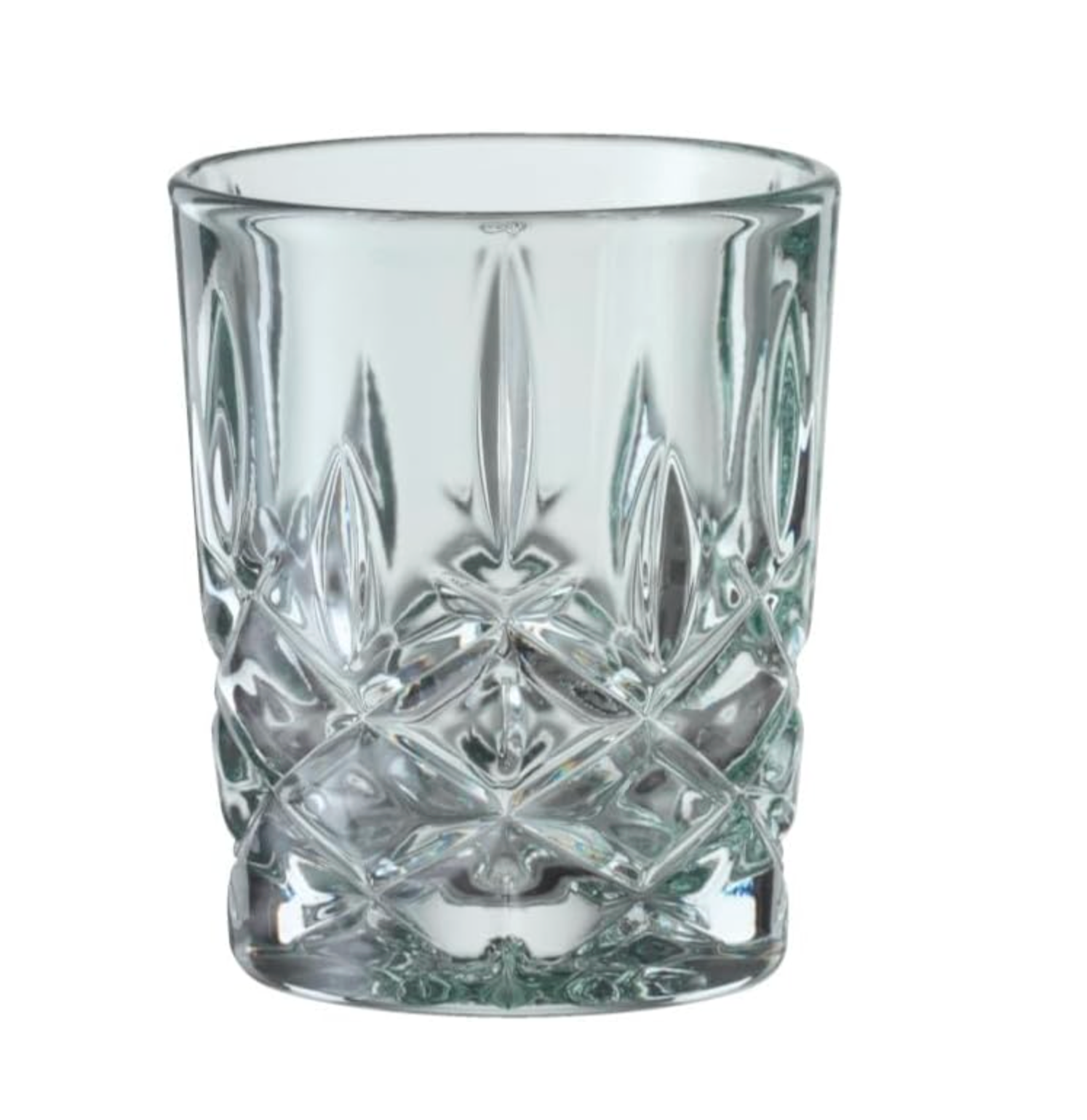 Close-up of the cut crystal pattern
