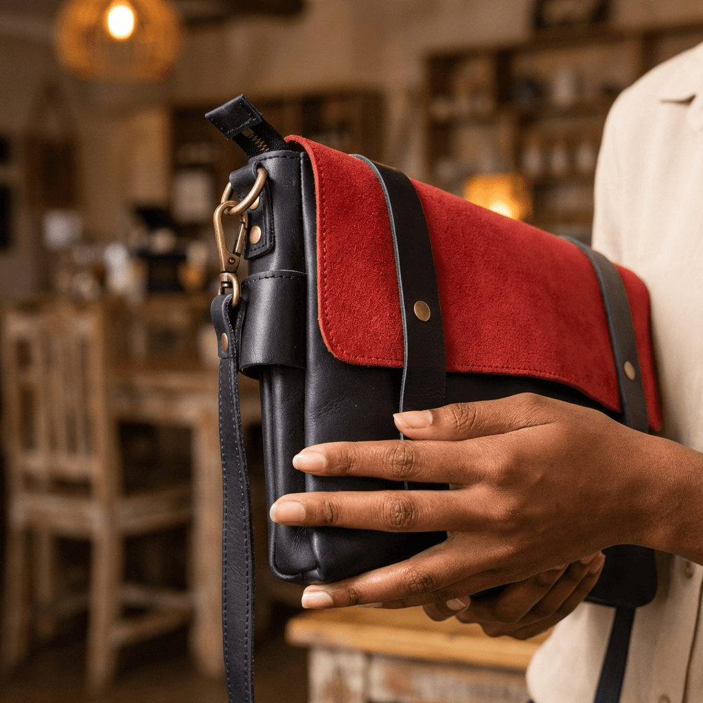 Ndanu Handcrafted Genuine Leather Crossbody Bag