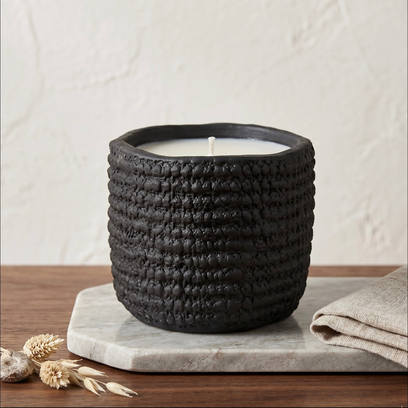 Nordic Concrete Scented Candle – 400g Large Minimalist Candle (8.3cm x 10cm)