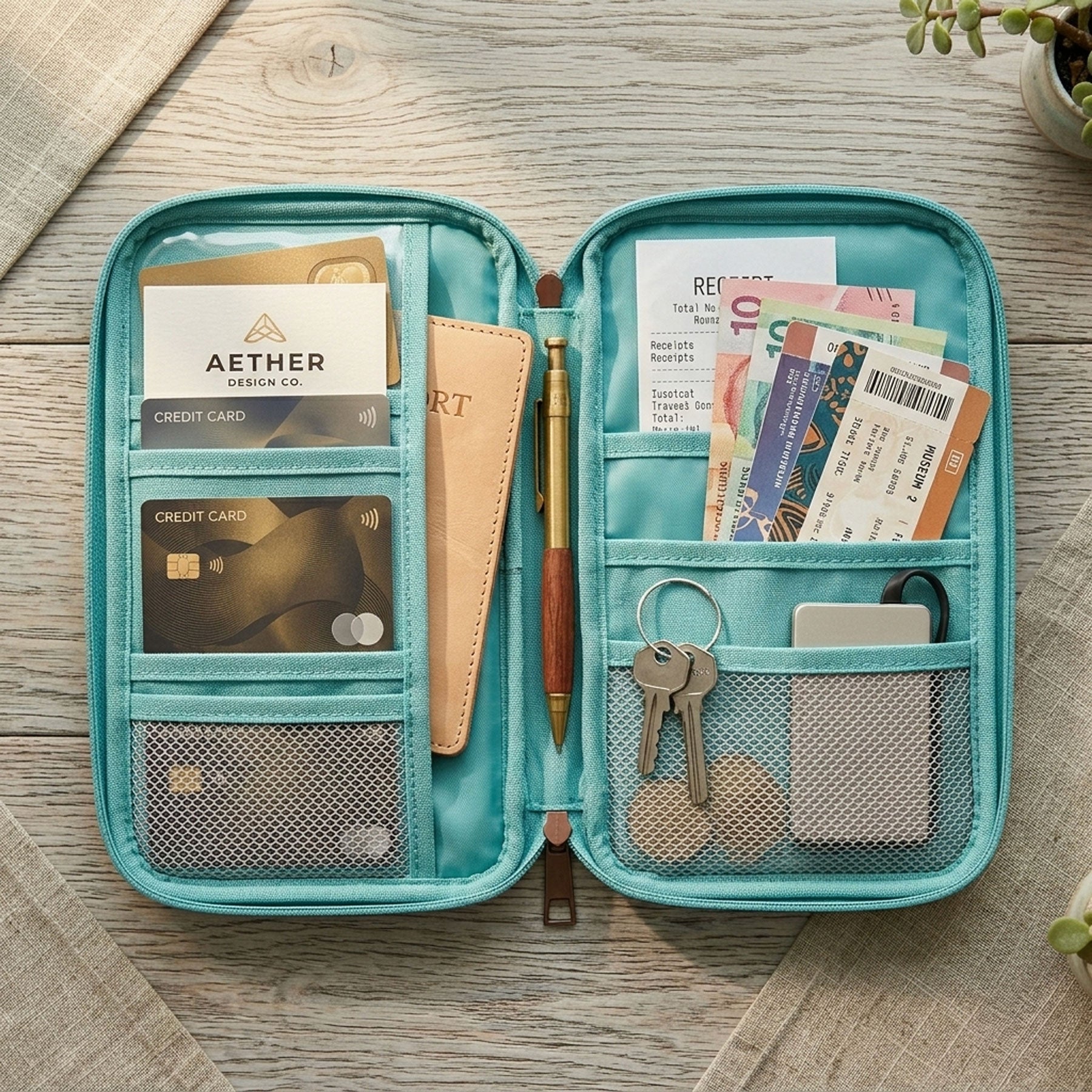 The Voyager Travel Passport & Document Organizer