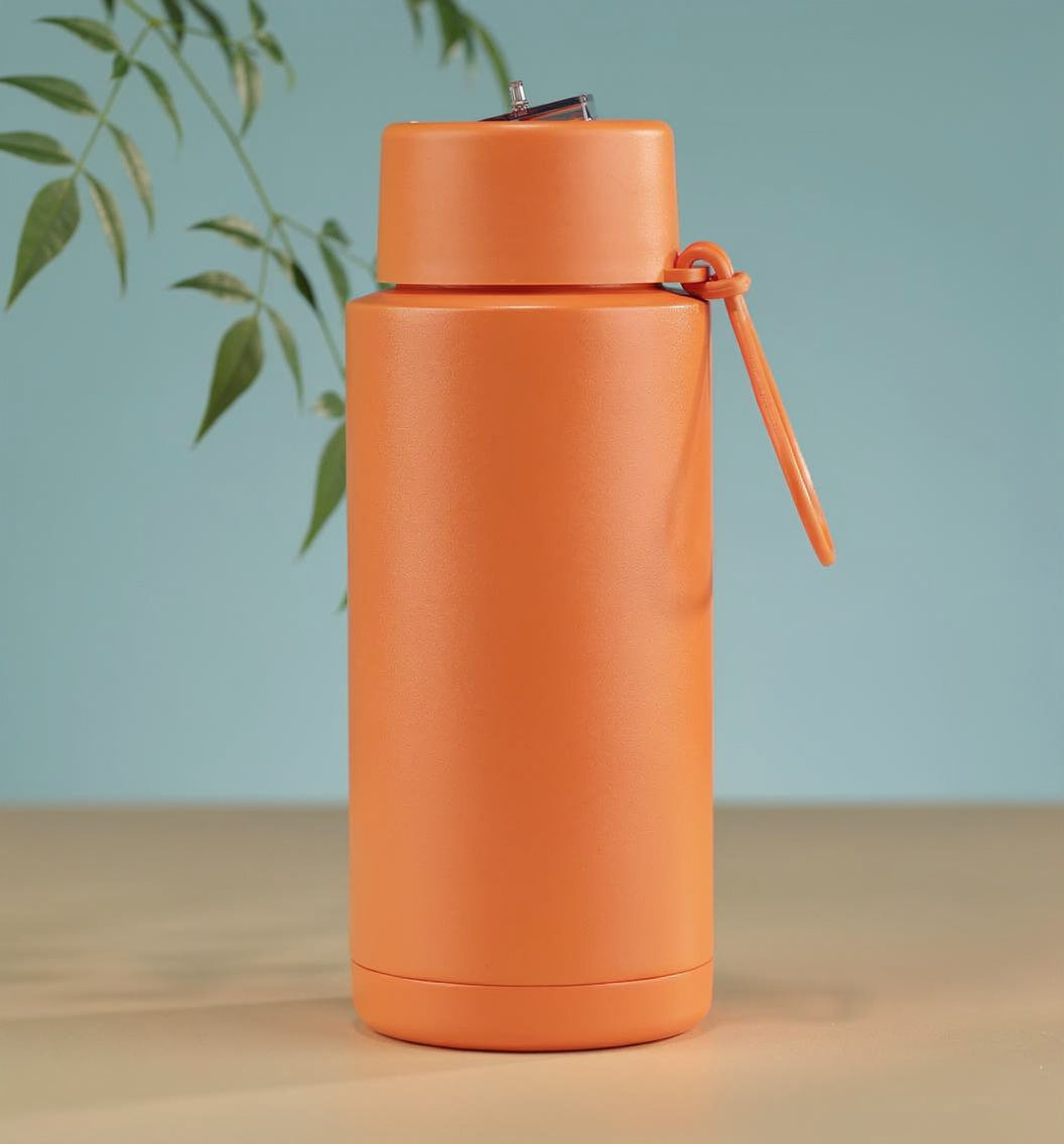 Sports Stainless Steel Tumbler – 1 Litre Large Capacity Bottle with Carry Rope