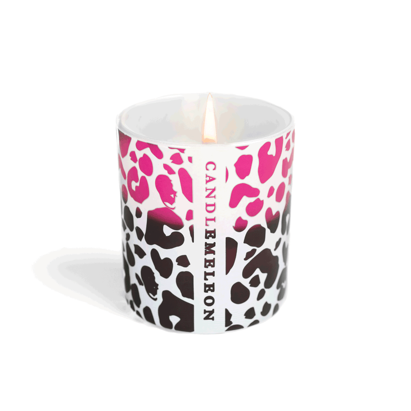 Pink Leopard 200g Scented Candle – Amber, Orange Flowers & Mint