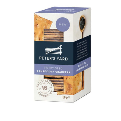 Peter's Yard - Poppy Seed Sourdough Crackers - 8 x 100g