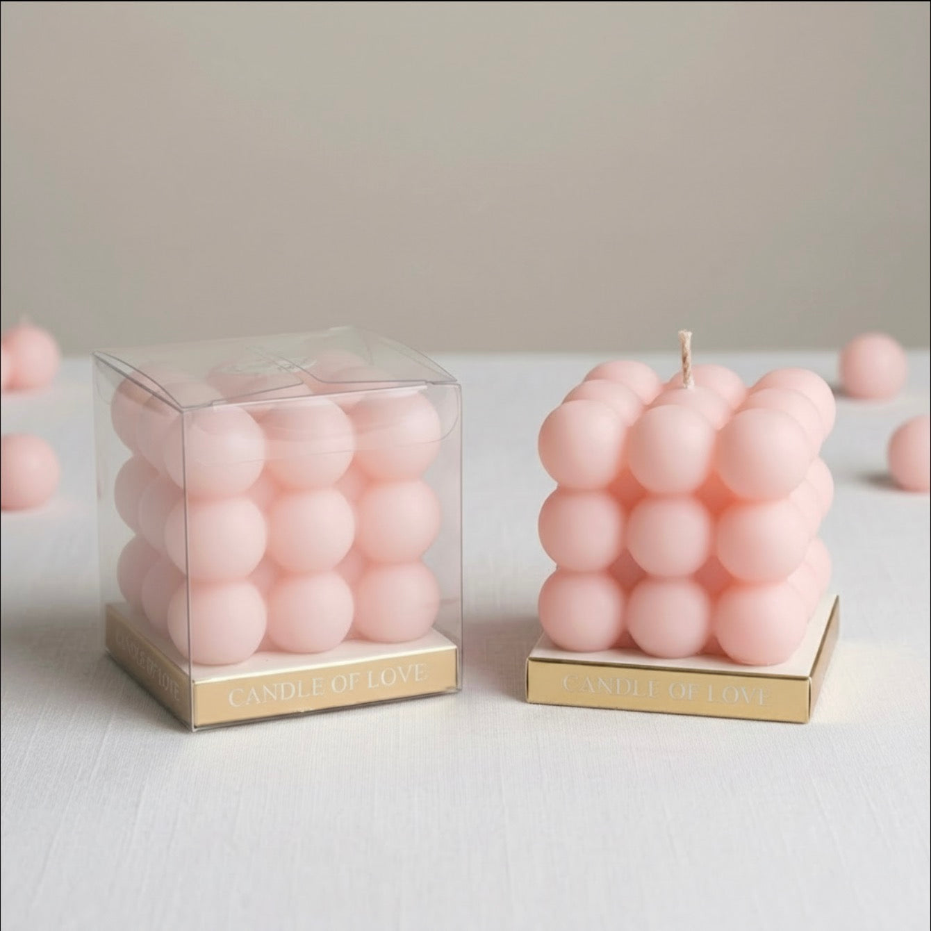 Purpink Elegant & Aromatic Soy Wax Bubble Candle