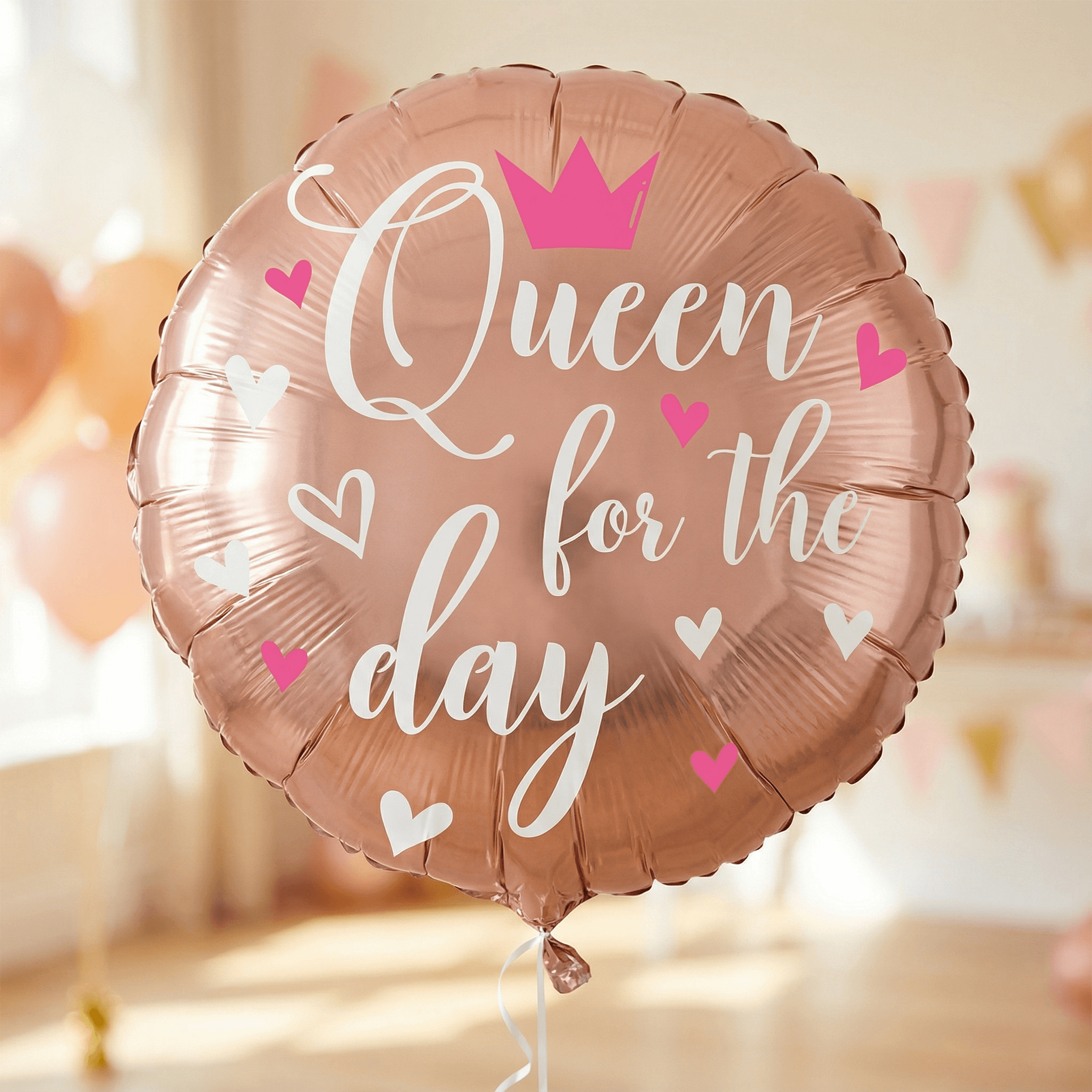 18" Queen for the Day – Rose Gold Foil Balloon