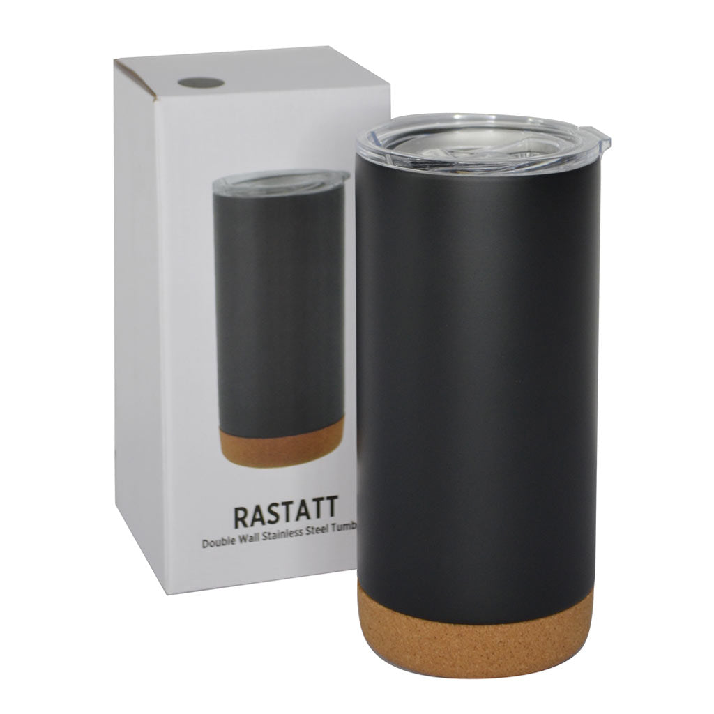 Rastatt Tumbler with Cork Base - Black