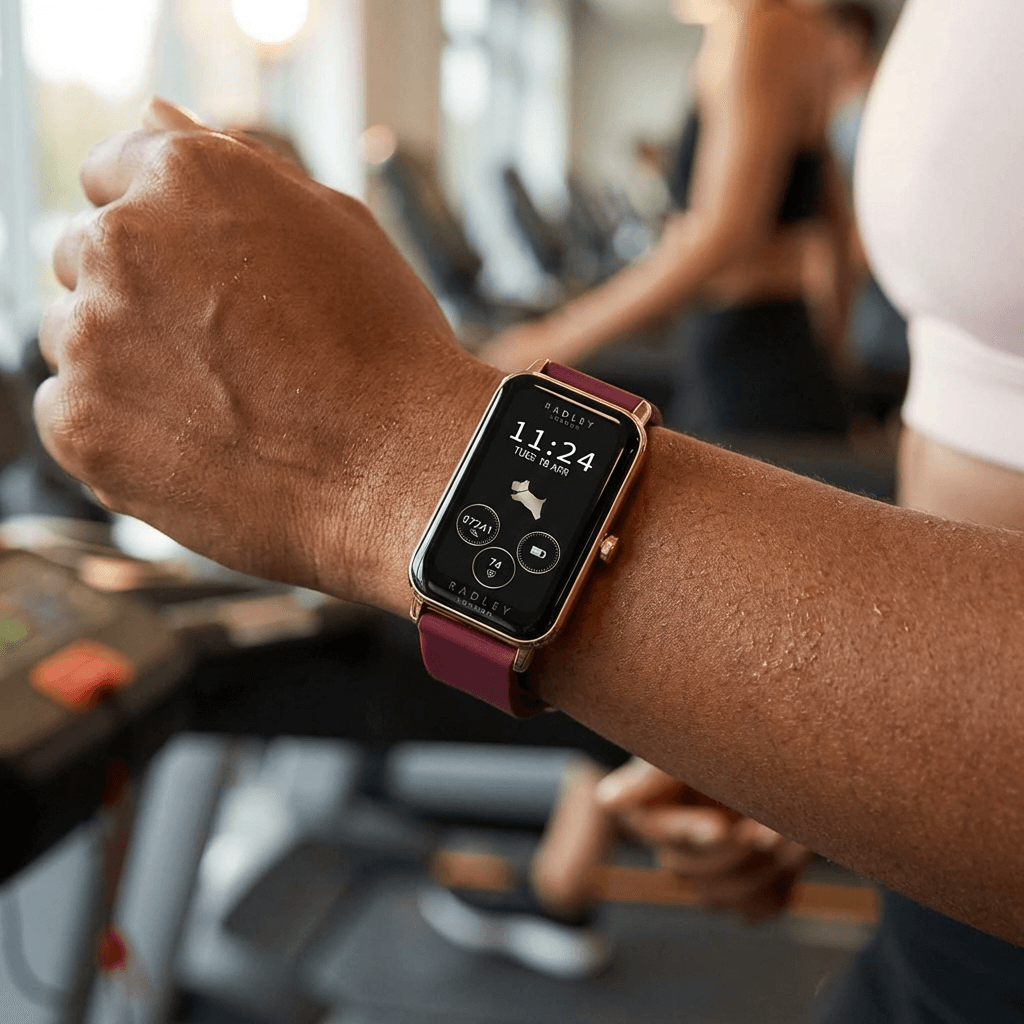 Radley London Rose Gold Smartwatch – Burgundy