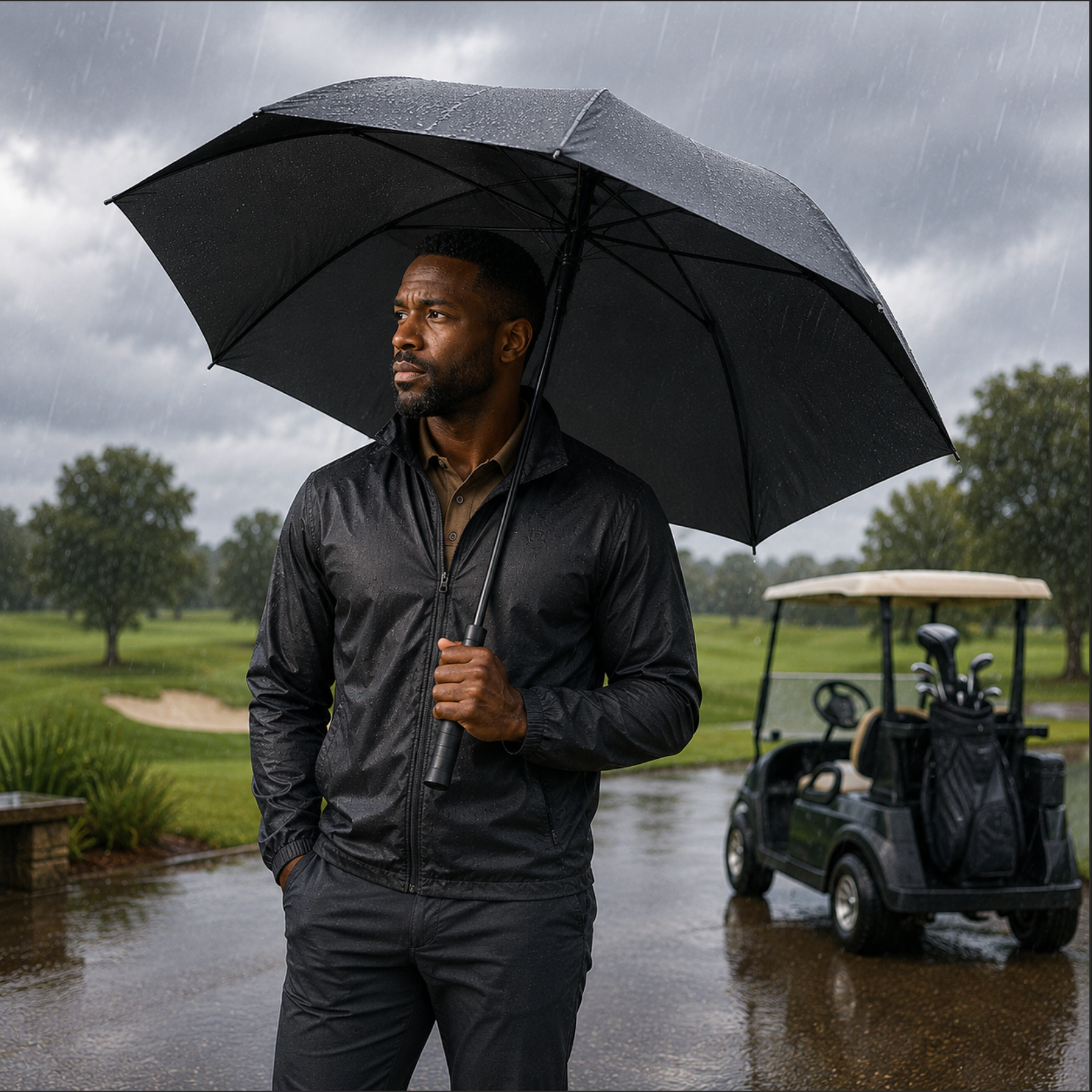 Alex Varga Taranis Auto-Open Golf Umbrella – Windproof Luxury Umbrella