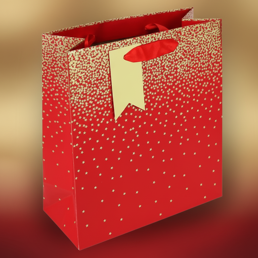 Red Ombre Gift Bag – Wide-Gusset Premium Bag