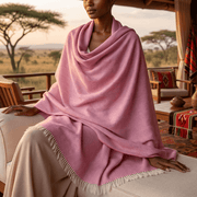 Kinalba Marquee Lipstick Pink Cashmere & Silk Scarf / Shawl