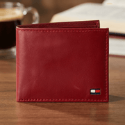 Tommy Hilfiger Men's Leather Wallet - Red